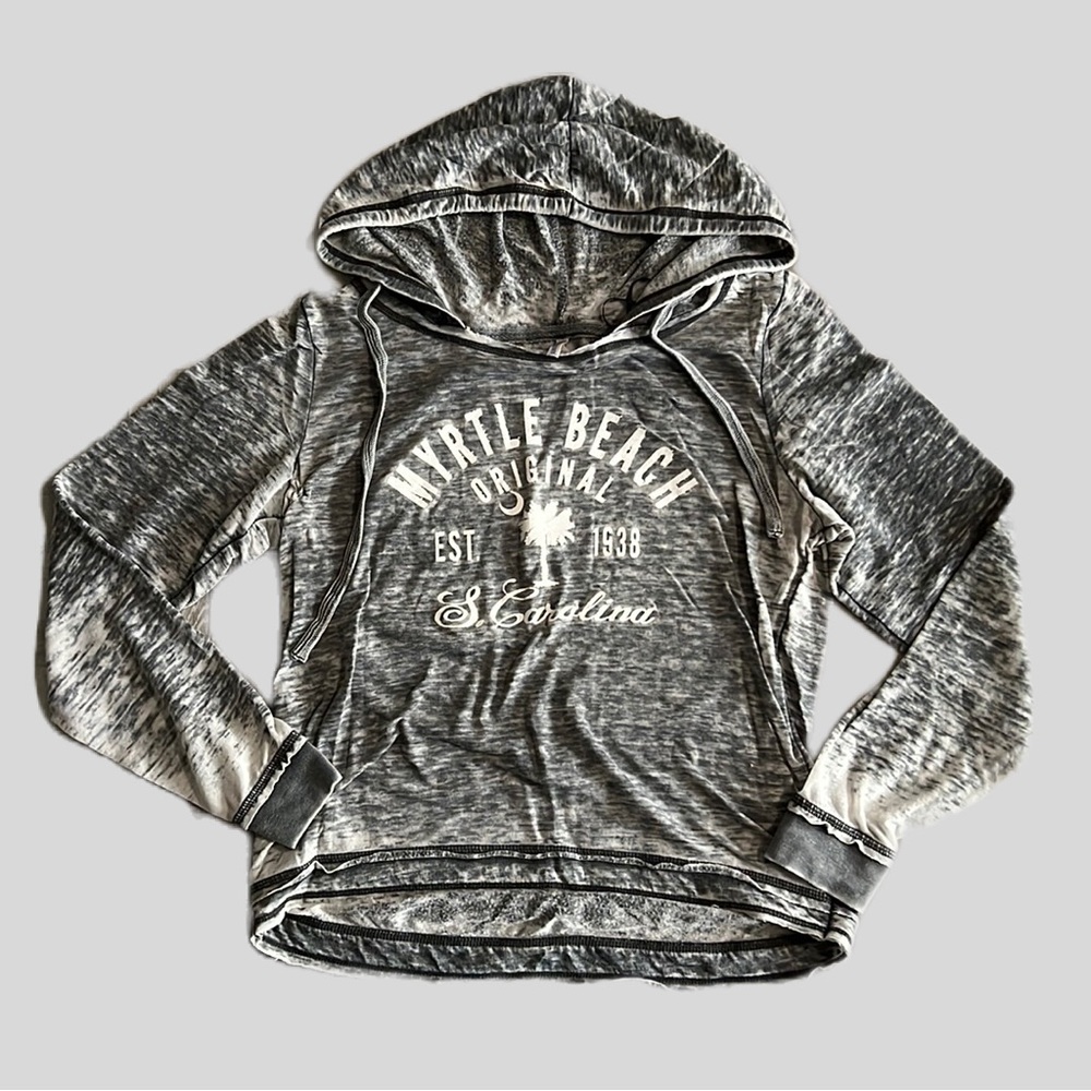 Myrtle Beach South Carolina heathered gray hoodie sweatshirt women’s size small
